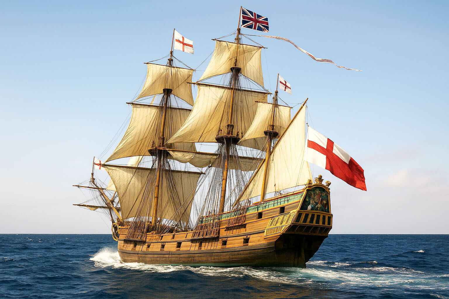 Historical depiction of the Sea Venture