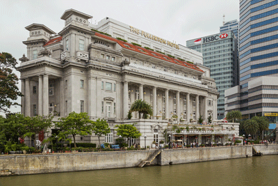 Außenansicht des The Fullerton Hotel Singapore
